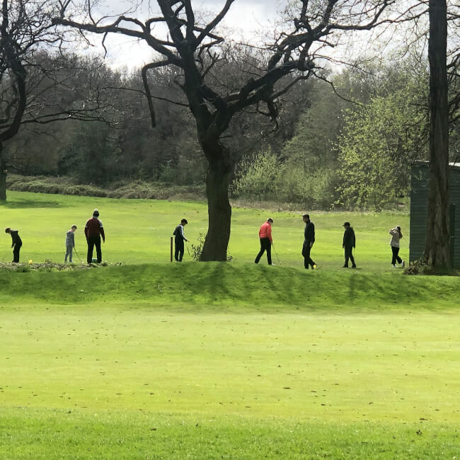 Junior golf practice